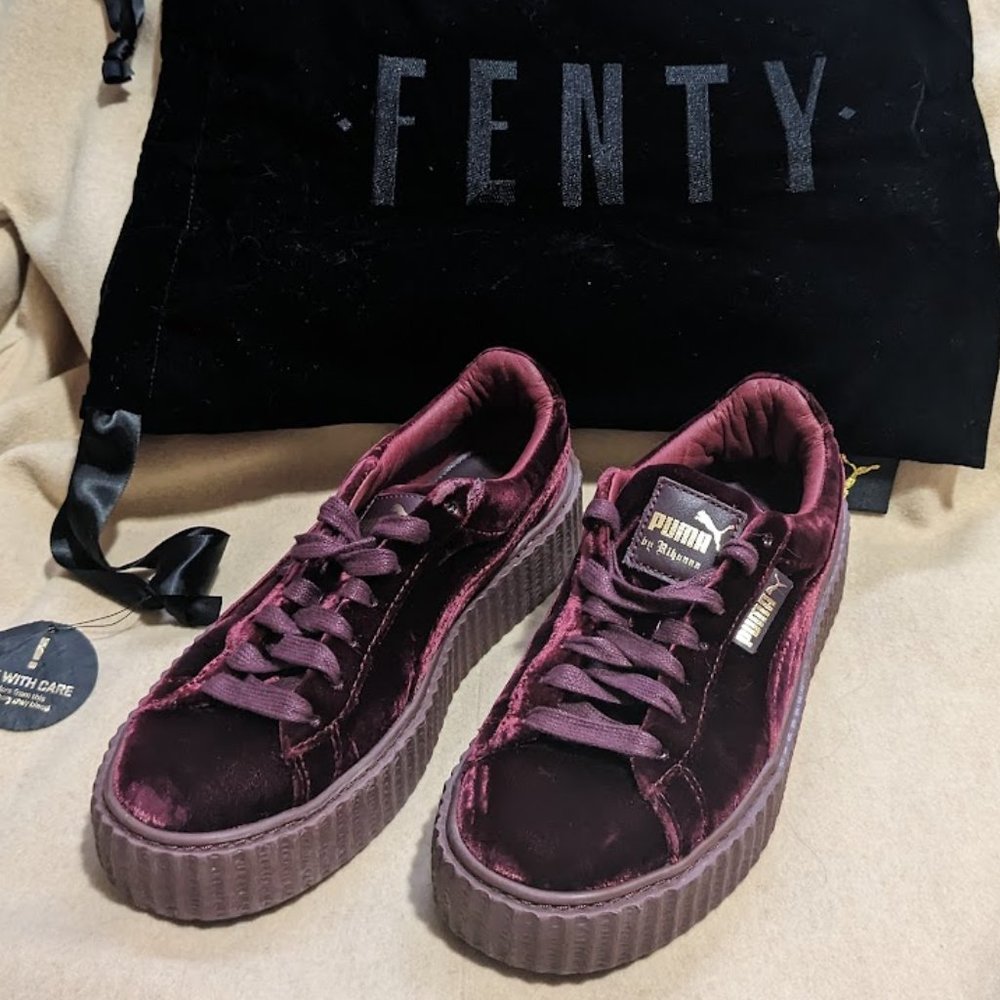 FENTY x PUMA Rihanna Burgundy Velvet Creeper